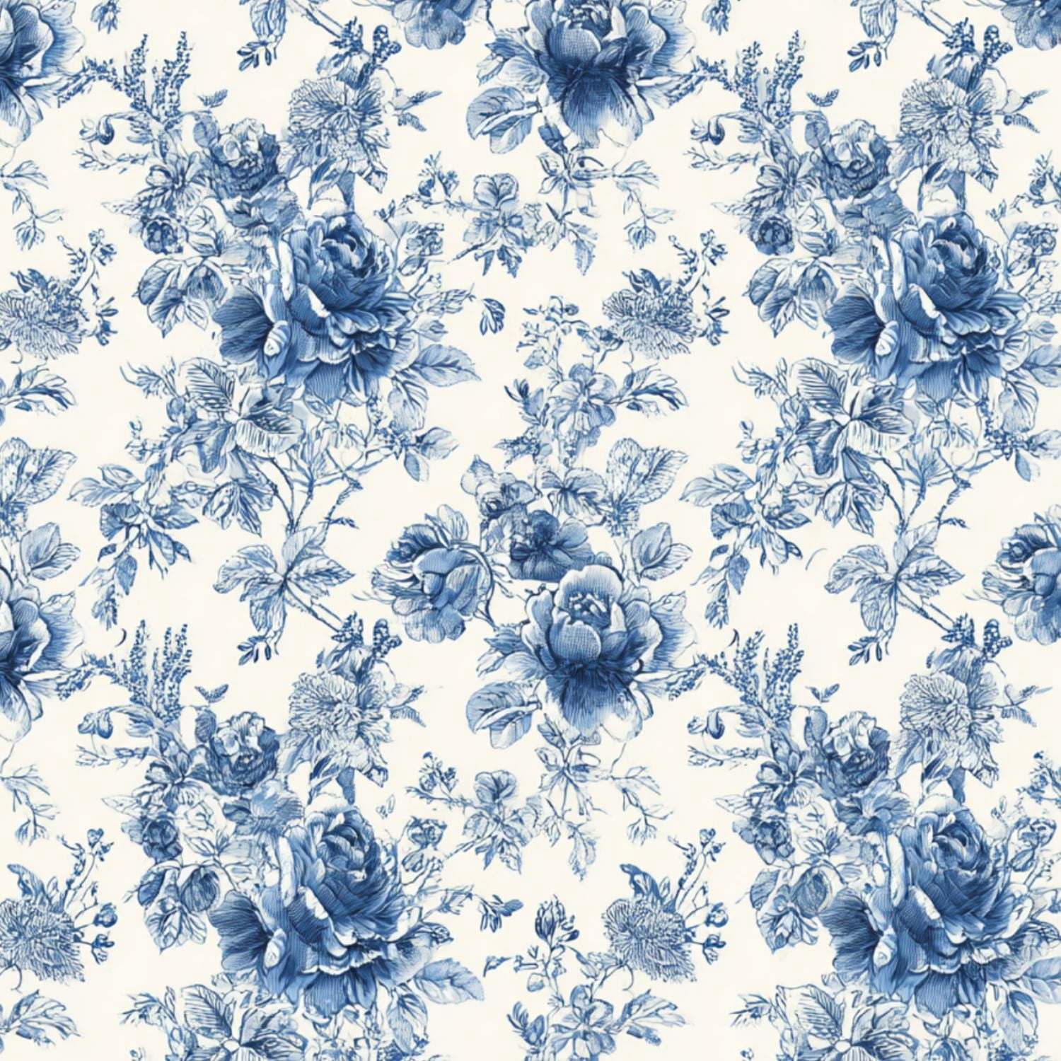 Peel and Stick Wallpaper 17.7in x 9.8ft Blue White Vintage Floral Elegant Botanical Contact Paper Vinyl Waterproof Self Adhesive Wall Paper for Bedroom Shelf Cabinet Renter Friendly