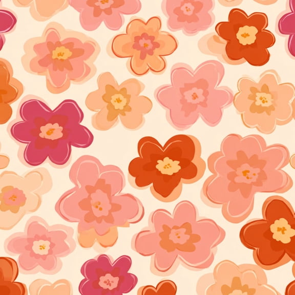 Peel and Stick Wallpaper 17.7in x 9.8ft Colorful Floral Pink Orange Yellow Blooms Contact Paper Vinyl Waterproof Self Adhesive Wall Paper for Bedroom Shelf Cabinet Renter Friendly