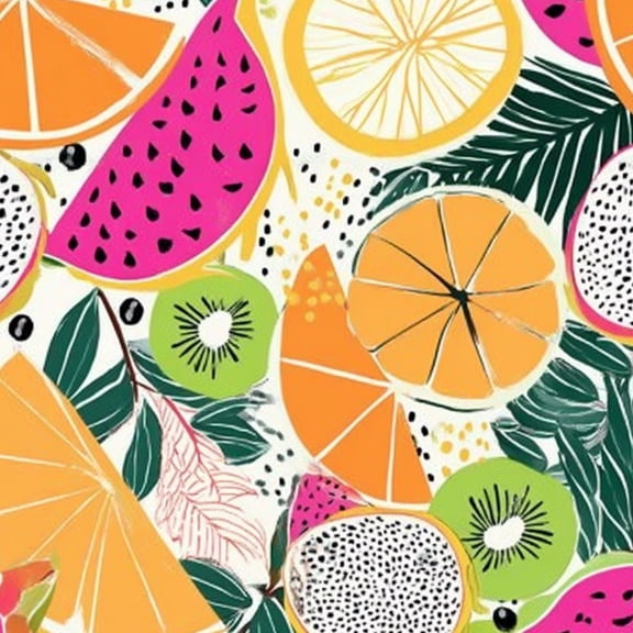 Peel and Stick Wallpaper 17.7in x 9.8ft Colorful Tropical Fruit Citrus Kiwi Dragon Fruit Contact Paper Vinyl Waterproof Self Adhesive Wall Paper for Bedroom Shelf Cabinet Renter Friendly