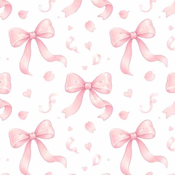 Peel and Stick Wallpaper 17.7in x 9.8ft Cute pink ribbon bow white Coquette patterned drawing Trendy Contact Paper Vinyl Waterproof Self Adhesive Wall Paper for Bedroom Shelf Cabinet