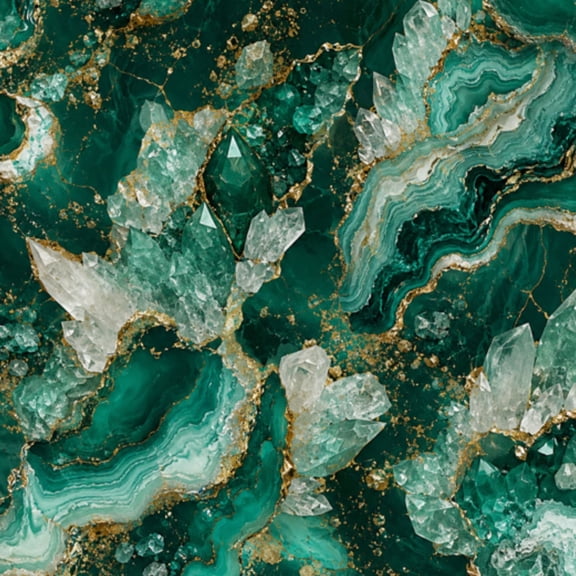Peel and Stick Wallpaper 17.7in x 9.8ft Geode Crystal Formation Emerald Green White Quartz Contact Paper Vinyl Waterproof Self Adhesive Wall Paper for Bedroom Shelf Cabinet Renter Friendly