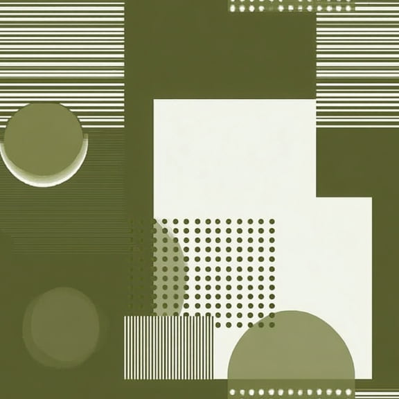 Peel and Stick Wallpaper 17.7in x 9.8ft Geometric Abstract Design Circles Lines Dots Olive Contact Paper Vinyl Waterproof Self Adhesive Wall Paper for Bedroom Shelf Cabinet Renter Friendly
