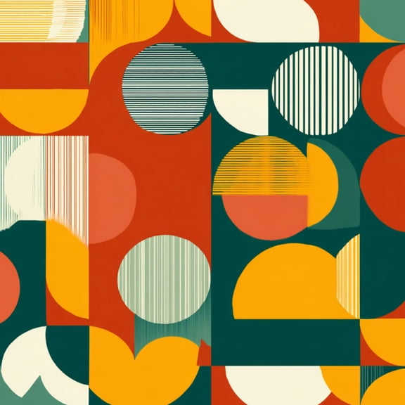 Peel and Stick Wallpaper 17.7in x 9.8ft Geometric mid century modern seamless 60 s 70 s minimalist Contact Paper Vinyl Waterproof Self Adhesive Wall Paper for Bedroom Shelf Cabinet Renter Friendly