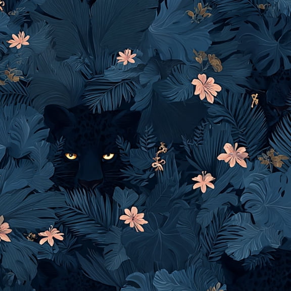 Peel and Stick Wallpaper 17.7in x 9.8ft Jungle Dark Blue Tropical Foliage Floral Contact Paper Vinyl Waterproof Self Adhesive Wall Paper for Bedroom Shelf Cabinet Renter Friendly