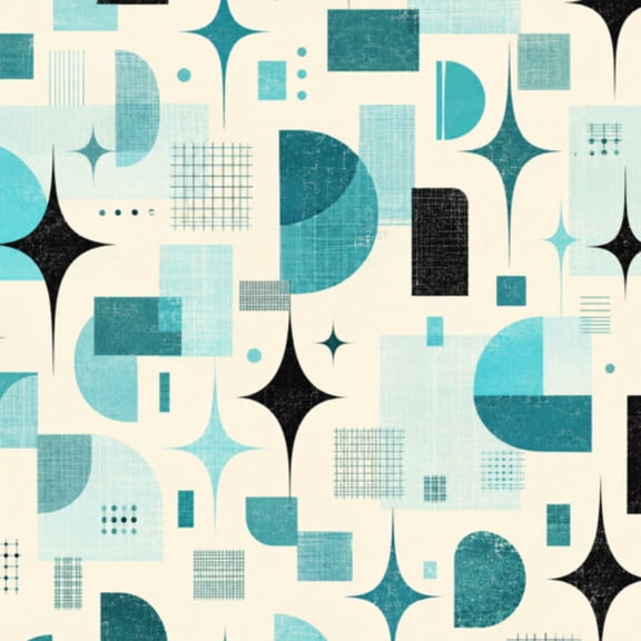 Peel and Stick Wallpaper 17.7in x 9.8ft Mid Century Retro Abstract Geometric Space Vintage Classic Contact Paper Vinyl Waterproof Self Adhesive Wall Paper for Bedroom Shelf Cabinet Renter Friendly