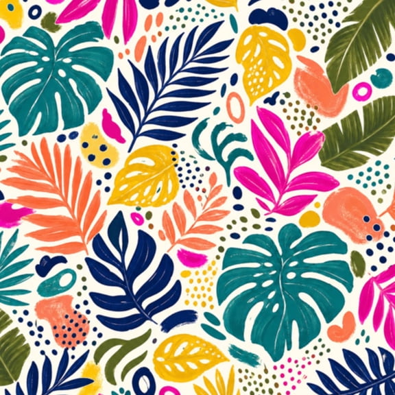 Peel and Stick Wallpaper 17.7in x 9.8ft Modern exotic floral jungle Collage Summer Decor Contact Paper Vinyl Waterproof Self Adhesive Wall Paper for Bedroom Shelf Cabinet Renter Friendly