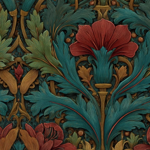 Peel and Stick Wallpaper 17.7in x 9.8ft Rich Teal Gold Damask Victorian Vintage Baroque Contact Paper Vinyl Waterproof Self Adhesive Wall Paper for Bedroom Shelf Cabinet Renter Friendly