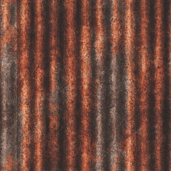 Peel and Stick Wallpaper 17.7in x 9.8ft Rusted Corrugated Metal Industrial Look Contact Paper Vinyl Waterproof Self Adhesive Wall Paper for Bedroom Shelf Cabinet Renter Friendly