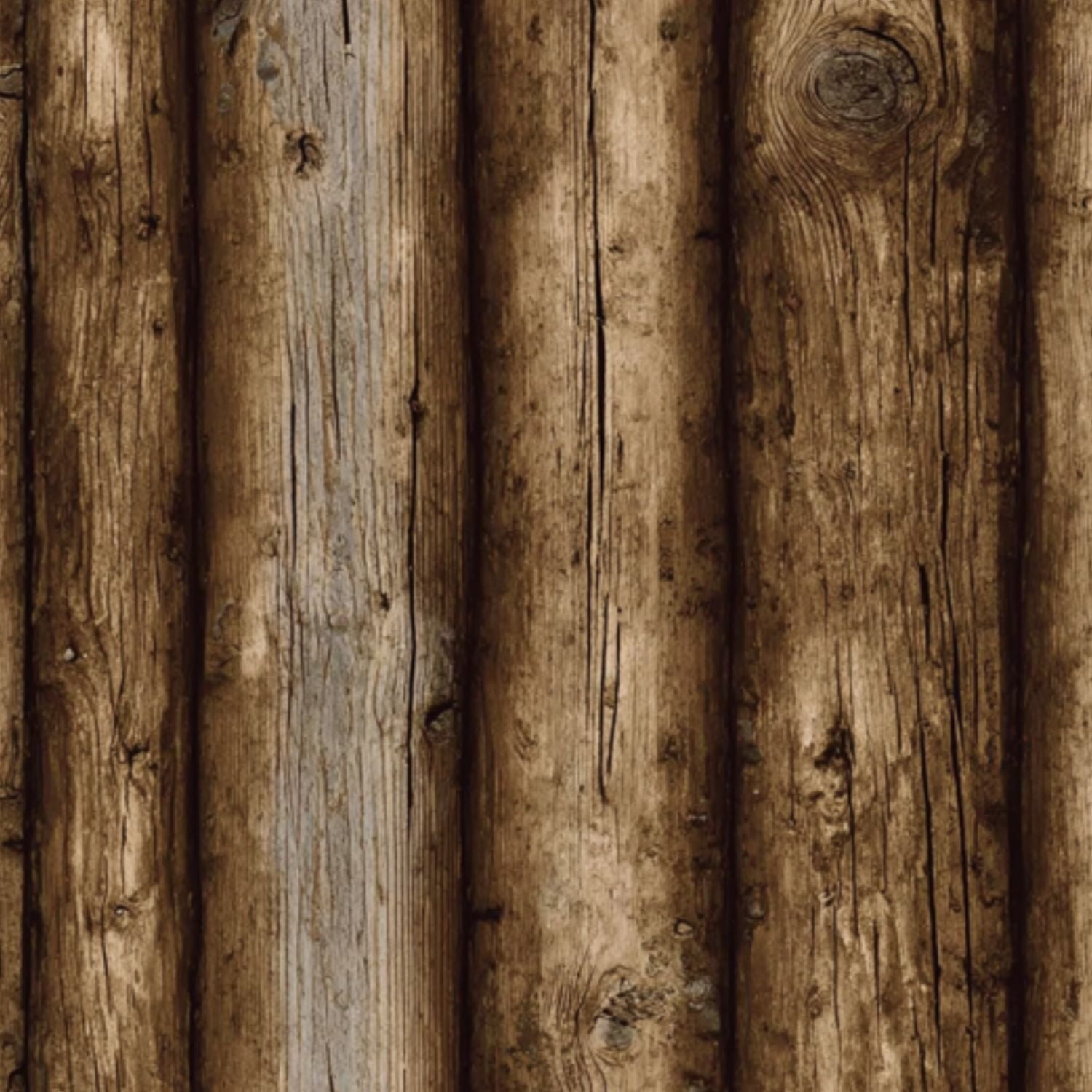 Peel and Stick Wallpaper 17.7in x 9.8ft Rustic Wooden Log Texture Natural Grain Contact Paper Vinyl Self-Adhesive Removable Wall Paper for Bedroom DIY Home Decor Renter Friendly