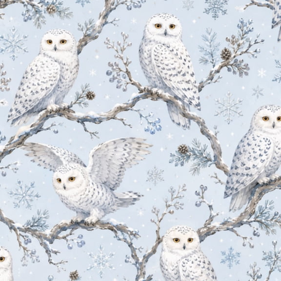 Peel and Stick Wallpaper 17.7in x 9.8ft Snowy Owl Perched Winter Branches Watercolor Style Contact Paper Vinyl Waterproof Self Adhesive Wall Paper for Bedroom Shelf Cabinet Renter Friendly