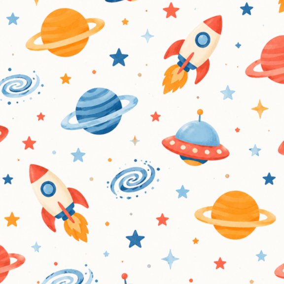 Peel and Stick Wallpaper 17.7in x 9.8ft Space Cartoon Planets Rockets Planets Stars UFOs Contact Paper Vinyl Waterproof Self Adhesive Wall Paper for Bedroom Shelf Cabinet Renter Friendly