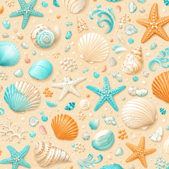 Peel and Stick Wallpaper 17.7in x 9.8ft Starfish Seashells Sandy Beach Clear Turquoise Water Coastal Contact Paper Vinyl Waterproof Self Adhesive Wall Paper for Bedroom Shelf Cabinet Renter Friendly