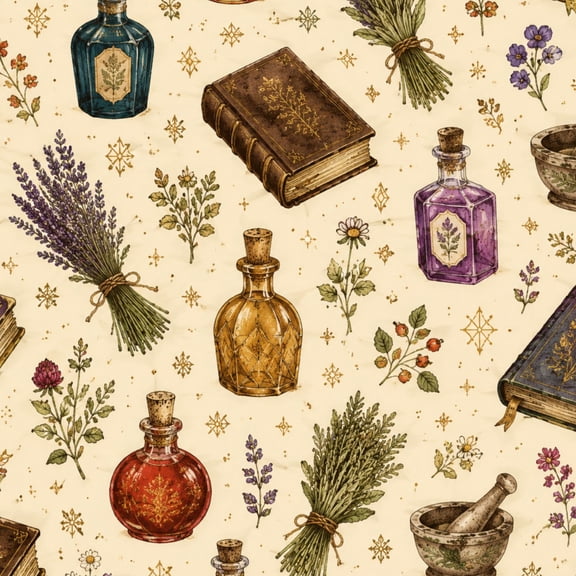 Peel and Stick Wallpaper 17.7in x 9.8ft Vintage Botanical Apothecary Antique Books Glass Bottles Contact Paper Vinyl Waterproof Self Adhesive Wall Paper for Bedroom Shelf Cabinet Renter Friendly