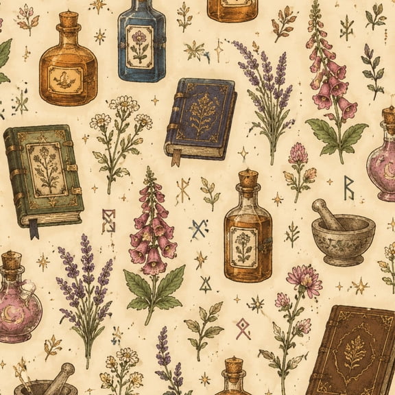 Peel and Stick Wallpaper 17.7in x 9.8ft Vintage Botanical Apothecary Herbal Flowers Antique Bottles Contact Paper Vinyl Waterproof Self Adhesive Wall Paper for Bedroom Shelf Cabinet Renter Friendly