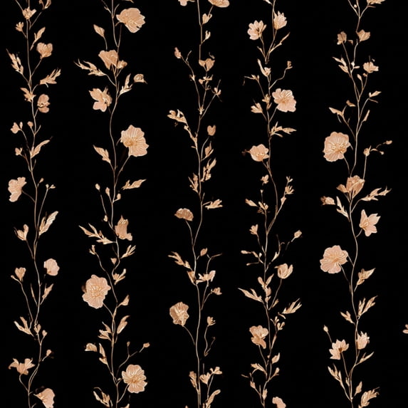 Peel and Stick Wallpaper 17.7in x 9.8ft Vintage Floral Delicate White Roses Black Contact Paper Vinyl Waterproof Self Adhesive Wall Paper for Bedroom Shelf Cabinet Renter Friendly
