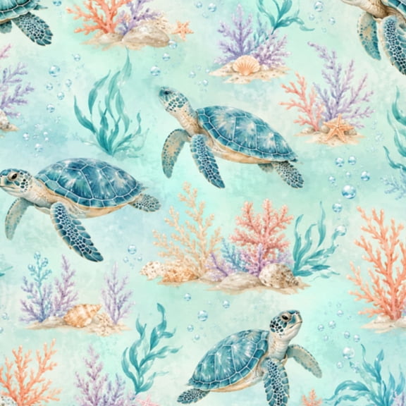 Peel and Stick Wallpaper 17.7in x 9.8ft Watercolor Sea Turtle Crystal Clear Waters Vibrant Coral Reefs Contact Paper Vinyl Waterproof Self Adhesive Wall Paper for Bedroom Shelf Cabinet