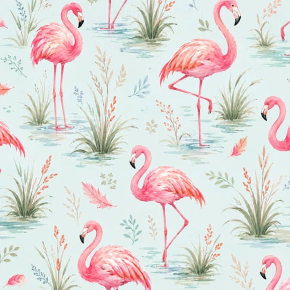 Peel and Stick Wallpaper 17.7in x 9.8ft Whimsical Flamingo Soft Mist Contact Paper Vinyl Waterproof Self Adhesive Wall Paper for Bedroom Shelf Cabinet Renter Friendly