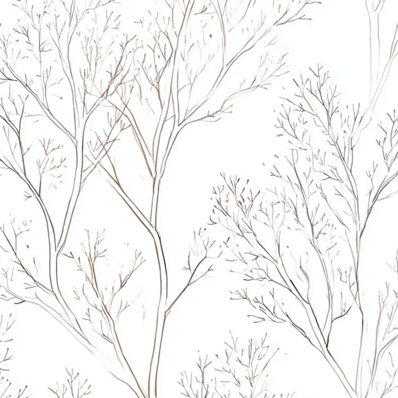 Peel and Stick Wallpaper 17.7in x 9.8ft Woodland Bare Tree Branches Minimal Line Art Soft Neutral Contact Paper Vinyl Waterproof Self Adhesive Wall Paper for Bedroom Shelf Cabinet Renter Friendly