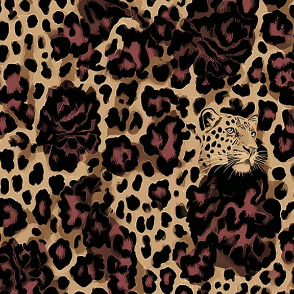 Peel and Stick Wallpaper 17.7in x 9.8ft leopard print seamless stylish textile animal skin texture Contact Paper Vinyl Waterproof Self Adhesive Wall Paper for Bedroom Shelf Cabinet Renter Friendly