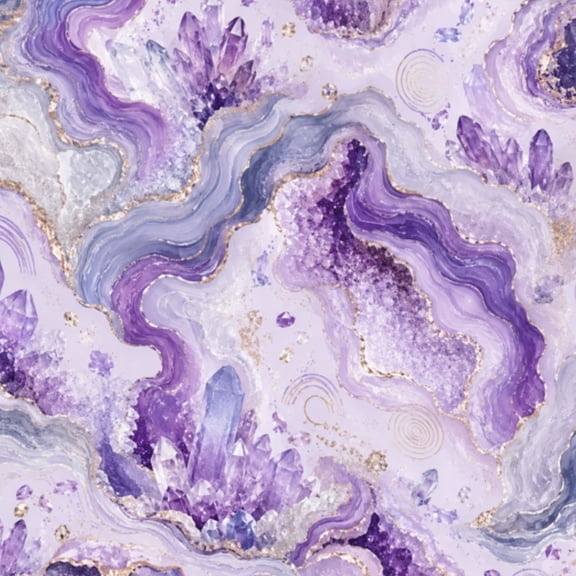 Peel and Stick Wallpaper 23.6in x 9.8ft Abstract Amethyst Geode Purple White Crystals Contact Paper Vinyl Waterproof Self Adhesive Wall Paper for Bedroom Shelf Cabinet Renter Friendly
