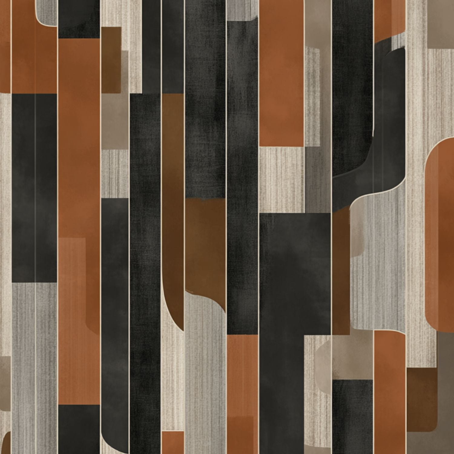 Peel and Stick Wallpaper 23.6in x 9.8ft Abstract Geometric Earth Tones Bold Shapes Contact Paper Vinyl Waterproof Self Adhesive Wall Paper for Bedroom Shelf Cabinet Renter Friendly