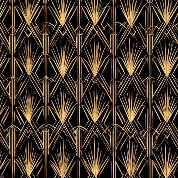 Peel and Stick Wallpaper 23.6in x 9.8ft Art Geometric Gold Fan Black Contact Paper Vinyl Waterproof Self Adhesive Wall Paper for Bedroom Shelf Cabinet Renter Friendly