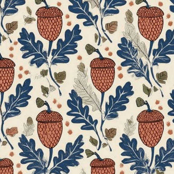 Peel and Stick Wallpaper 23.6in x 9.8ft Autumn Acorn Oak Leaf Warm Tones Contact Paper Vinyl Self-Adhesive Removable Wall Paper for Bedroom Nursery Bathroom Renter Friendly