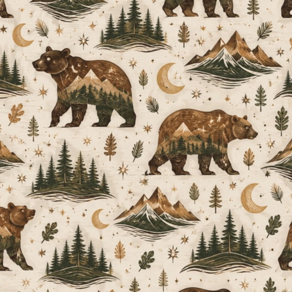 Peel and Stick Wallpaper 23.6in x 9.8ft Bear Rustic Cabin Forest Mountain Woodland Bear Contact Paper Vinyl Waterproof Self Adhesive Wall Paper for Bedroom Shelf Cabinet Renter Friendly