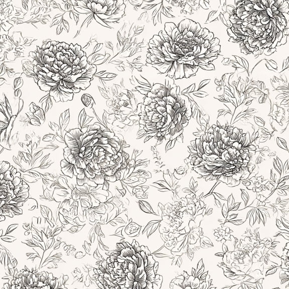 Peel and Stick Wallpaper 23.6in x 9.8ft Black White Floral Roses Leaves Birds Contact Paper Vinyl Waterproof Self Adhesive Wall Paper for Bedroom Shelf Cabinet Renter Friendly