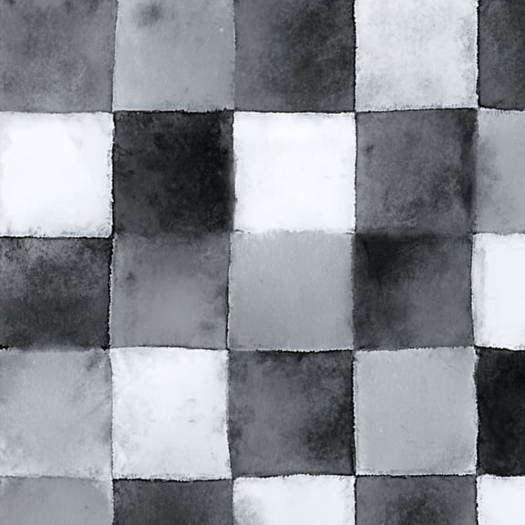 Peel and Stick Wallpaper 23.6in x 9.8ft Black White Watercolor Checkered Plaid Contact Paper Vinyl Waterproof Self Adhesive Wall Paper for Bedroom Shelf Cabinet Renter Friendly