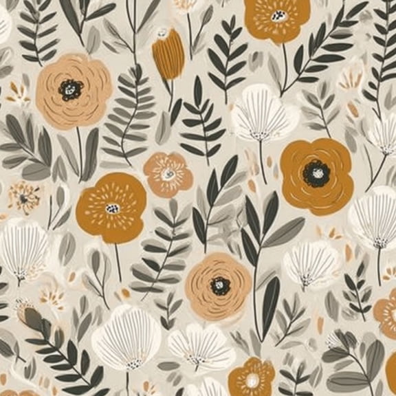 Peel and Stick Wallpaper 23.6in x 9.8ft Boho Floral Warm Tones Contact Paper Vinyl Self-Adhesive Removable Wall Paper for Bedroom DIY Home Decor Renter Friendly