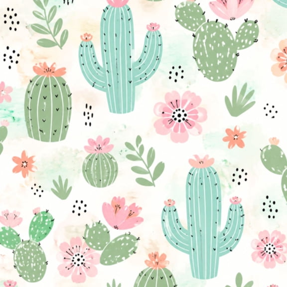 Peel and Stick Wallpaper 23.6in x 9.8ft Cactus pink flowers light cacti Contact Paper Vinyl Waterproof Self Adhesive Wall Paper for Bedroom Shelf Cabinet Renter Friendly