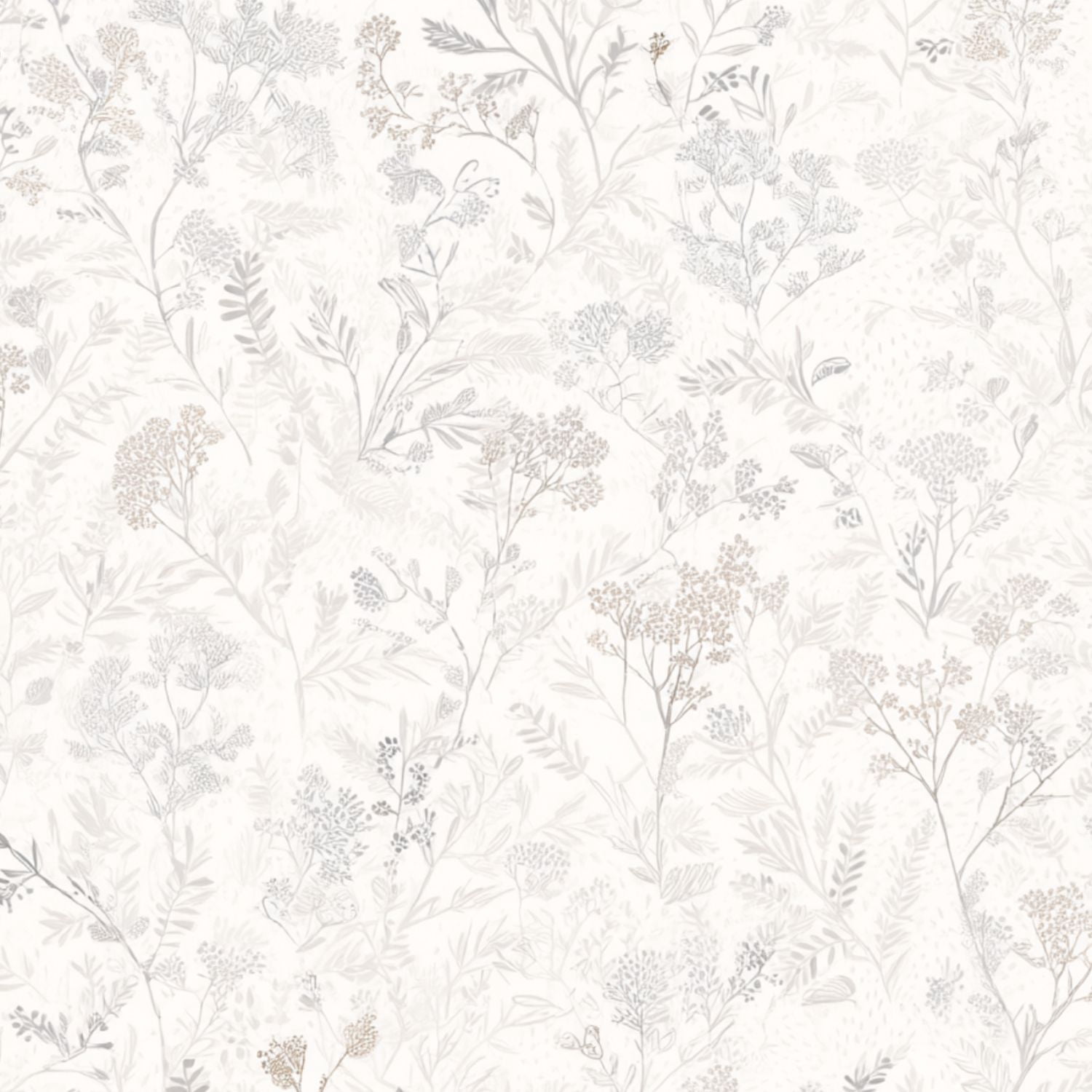 Peel and Stick Wallpaper 23.6in x 9.8ft Elegant Botanical Ferns Wildflowers Soft Contact Paper Vinyl Waterproof Self Adhesive Wall Paper for Bedroom Shelf Cabinet Renter Friendly