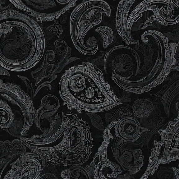 Peel and Stick Wallpaper 23.6in x 9.8ft Elegant Dark Paisley Intricate Floral Swirls Contact Paper Vinyl Waterproof Self Adhesive Wall Paper for Bedroom Shelf Cabinet Renter Friendly