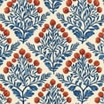 thumbnail image 1 of Peel and Stick Wallpaper 23.6in x 9.8ft Floral Blue Leaves Red Flowers Cream Contact Paper Vinyl Self-Adhesive Removable Wall Paper for Bedroom Nursery Bathroom Renter Friendly, 1 of 8
