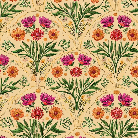 Peel and Stick Wallpaper 23.6in x 9.8ft Floral Pink Orange Flowers Creamy Contact Paper Vinyl Waterproof Self Adhesive Wall Paper for Bedroom Shelf Cabinet Renter Friendly