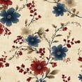 thumbnail image 1 of Peel and Stick Wallpaper 23.6in x 9.8ft Floral Red Blue Beige Blooms Cream Contact Paper Vinyl Waterproof Self Adhesive Wall Paper for Bedroom Shelf Cabinet Renter Friendly, 1 of 8
