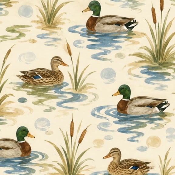 Peel and Stick Wallpaper 23.6in x 9.8ft Mallard Duck Marshland Nature Wildlife Hunting Countryside Contact Paper Vinyl Waterproof Self Adhesive Wall Paper for Bedroom Shelf Cabinet Renter Friendly