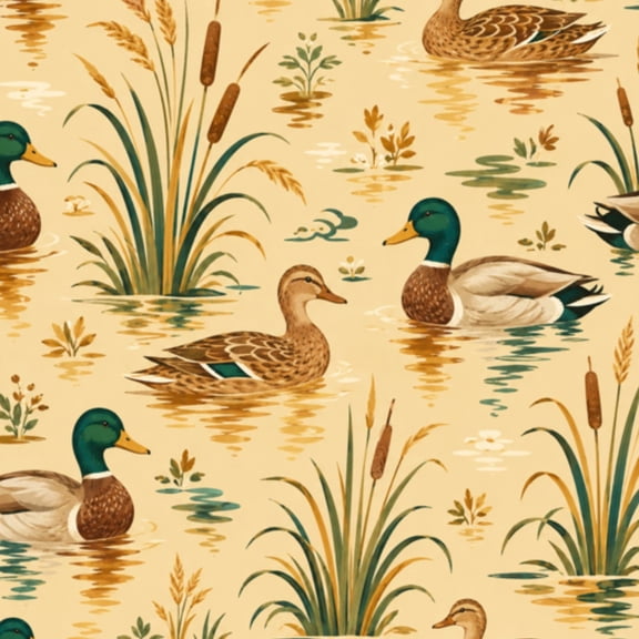 Peel and Stick Wallpaper 23.6in x 9.8ft Mallard Ducks Swimming Tranquil Golden Pond Sunrise Contact Paper Vinyl Waterproof Self Adhesive Wall Paper for Bedroom Shelf Cabinet Renter Friendly