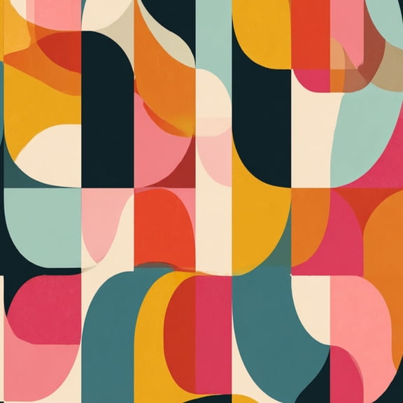 Peel and Stick Wallpaper 23.6in x 9.8ft Mid Century Abstract Design Contact Paper Vinyl Waterproof Self Adhesive Wall Paper for Bedroom Shelf Cabinet Renter Friendly