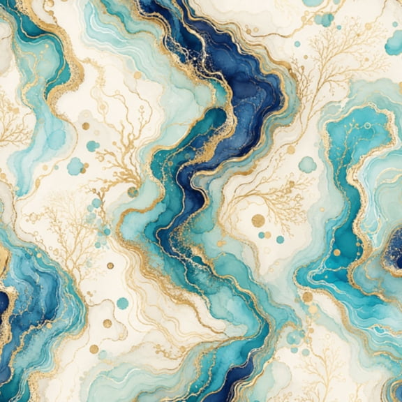Peel and Stick Wallpaper 23.6in x 9.8ft Pastel cyan mint liquid marble watercolor gold lines brush stains Teal Contact Paper Vinyl Waterproof Self Adhesive Wall Paper for Bedroom Shelf Cabinet