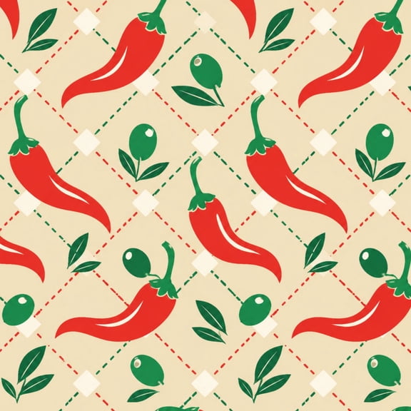 Peel and Stick Wallpaper 23.6in x 9.8ft Red Chili Pepper Green Olive Mediterranean Contact Paper Vinyl Waterproof Self Adhesive Wall Paper for Kitchen Shelf Cabinet Renter Friendly
