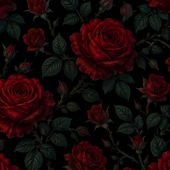 Peel and Stick Wallpaper 23.6in x 9.8ft Red Roses Floral Black Dark Romantic Vintage Botanical Style Contact Paper Vinyl Waterproof Self Adhesive Wall Paper for Bedroom Shelf Renter Friendly