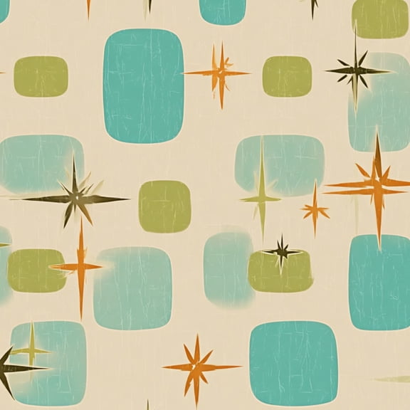 Peel and Stick Wallpaper 23.6in x 9.8ft Retro Abstract Era Seamless 1950s 1960s 1970s modern Contact Paper Vinyl Waterproof Self Adhesive Wall Paper for Bedroom Shelf Cabinet Renter Friendly