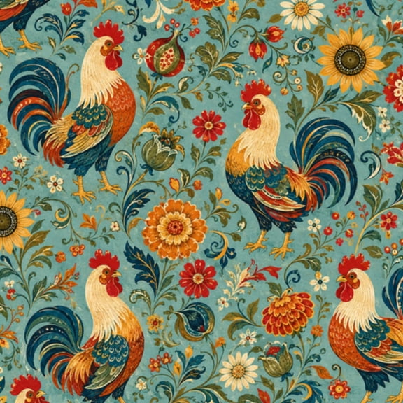 Peel and Stick Wallpaper 23.6in x 9.8ft Vibrant Rooster Rustic Window Sill Sunflowers Orange Flowers Contact Paper Vinyl Waterproof Self Adhesive Wall Paper for Bedroom Shelf Cabinet Renter Friendly