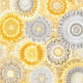 thumbnail image 1 of Peel and Stick Wallpaper 23.6in x 9.8ft Warm Yellow Gray Mandala Design Contact Paper Vinyl Self-Adhesive Removable Wall Paper for Bedroom DIY Home Decor Renter Friendly, 1 of 8