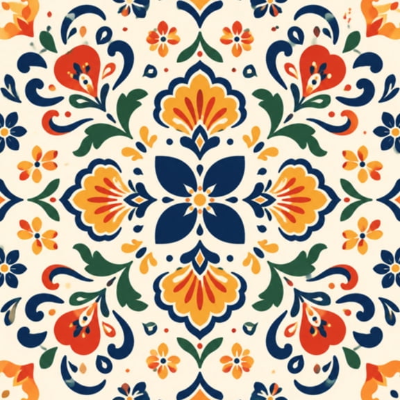 Peel and Stick Wallpaper 23.6in x 9.8ft mexican majolican tavalera tiles porcelain Contact Paper Vinyl Waterproof Self Adhesive Wall Paper for Bedroom Shelf Cabinet Renter Friendly