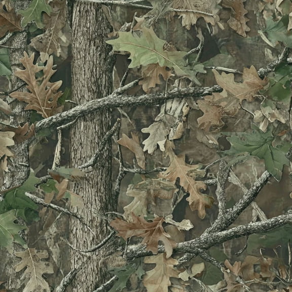 Peel and Stick Wallpaper 24in x 118in Autumn Camouflage Oak Leaves Tree Branches Contact Paper Removable Self Adhesive Wall Mural Wall Decor for Bedroom Kitchen Cabinets