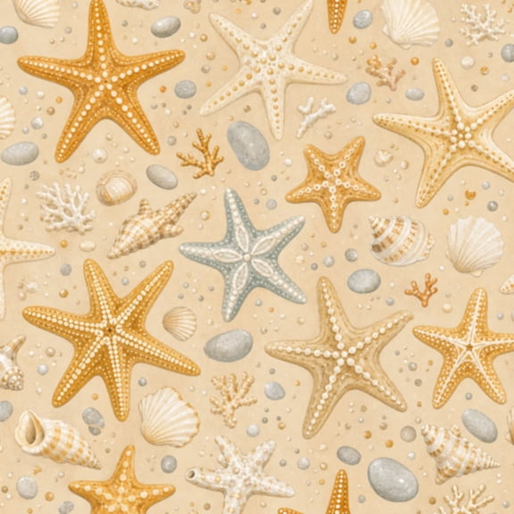 Peel and Stick Wallpaper 3D Beach Seashell Scallop Conch Seashells Starfish Sand Wall Mural 17.7in x 9.8ft Self Adhesive Removable Wall Paper Renter Friendly Wallpaper for Nursery Bedroom Cabinets