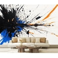thumbnail image 1 of Peel and Stick Wallpaper Abstract Art Creative Hand Painted Black Ink Dripping Paint Bold Modern Art Wall Mural Decor Self Adhesive and Removable 69in x 98in, 1 of 8